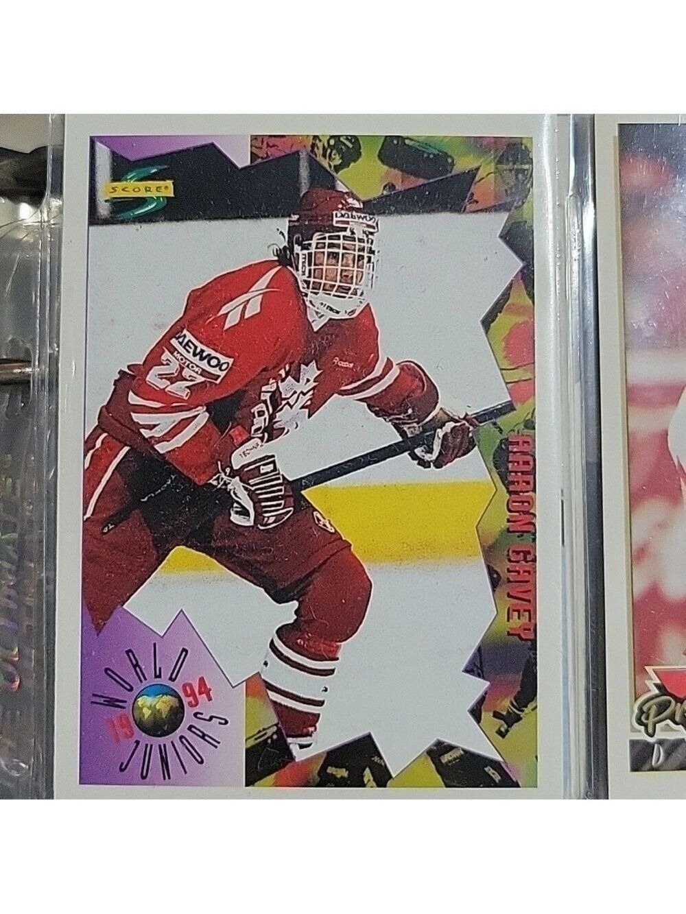 Aaron Gavey 1994 World Juniors Hockey Card